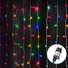 Niskonapięciowe lampki choinkowe sople 300led przepływ RGBY kolor+cieple