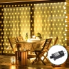 Niskonapięciowe lampki choinkowe siatka 100led Ciepła biel 1,5x1,5m