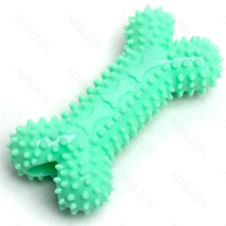 Kość dla psa gryzak gumowa zabawka z wypustkami do czyszczenia zębów