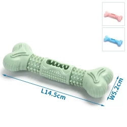 Kość dla psa gryzak gumowa zabawka z wypustkami do czyszczenia zębów