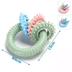 Ring z 3 mini ringami zabawka dla psa 8cm do czyszczenia zębów
