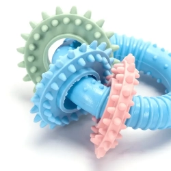 Ring z 3 mini ringami zabawka dla psa 8cm do czyszczenia zębów