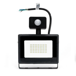 Halogen LED Ultracienki reflektor z czujnikiem czarny 50W Odlewanie