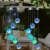Słoneczka led dzwonki wietrzne led lampki solarne ogrodowe kolorowe-Błękitne