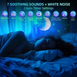 Lampa nocna RGB astronauta projektor gwiazd głośnik bluetooth pilot — zdjęcie 7