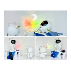 Lampa nocna RGB astronauta projektor gwiazd głośnik bluetooth pilot — zdjęcie 3