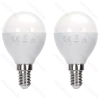 2 x Żarówka LED 12W 1170lm biała kulka G45 E14 neutralna