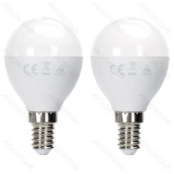 Żarówka LED 12W 6500K 1170lm biała kulka G45 E14 2szt białe zimne