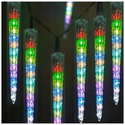 Sople lodu 8*44cm/288led lampki choinkowe typu meteory padający śnieg ciepła