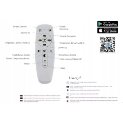 Nowoczesna Lampa Sufitowa LED Plafon z Pilotem BT - zdjęcie 2