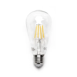 Żarówka LED Filament Przezroczysta ST64 E27 4W ciepła