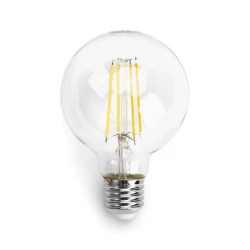 Żarówka LED Filament G80 E27 8W 880 lm ciepła do salonu energooszczędna
