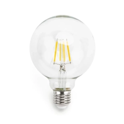 Żarówka LED Filament G95 E27 4W 470lm ciepła barwa do salonu energiooszczędna