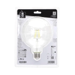 Żarówka LED Filament Przezroczysta G125 E27 6W=57W 750lm Zimna