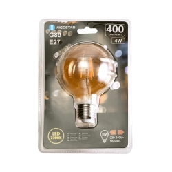 Żarówka LED Filament Bursztynowa G80 E27 4W