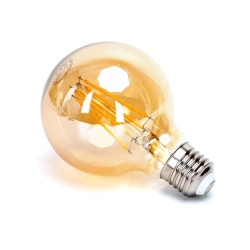 Żarówka LED Filament Bursztynowa G80 E27 8W=55W 720lm Ciepła 2200K