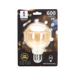 Żarówka LED Filament Bursztynowa G95 E27 6W