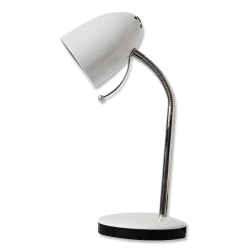 Lampa biurkowa bez źródła światła Biała E27