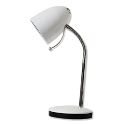 Lampa biurkowa biała z gwintem E27 idealna do przytulnego klimatu