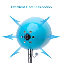 Lampa biurkowa bez źródła światła Niebieska E27