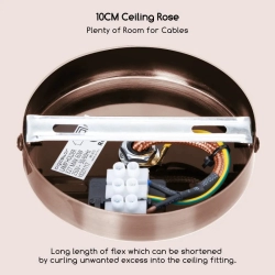 Oprawka żarówki E27 z metalu z przewodem 2x0.75mm² 1 m czerwony