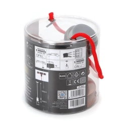 Oprawka żarówki E27 z metalu z przewodem 2x0.75mm² 1 m czerwony