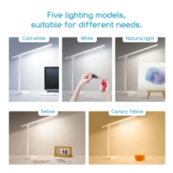 Składana Lampa Stołowa LED Biała 8W 3000-6000K