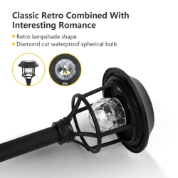 Lampy LED do trawników na energię słoneczną 4 szt. RGB