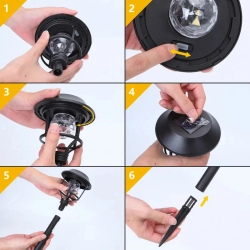 Lampy LED do trawników na energię słoneczną 4 szt. RGB