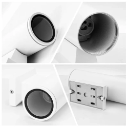 Kinkiet Dwukierunkowa lampa ścienna biała GU10