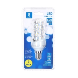 Żarówka spiralna LED E14 7W biała ciepła