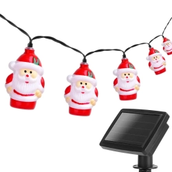 Mikołaje świąteczne LED solarne