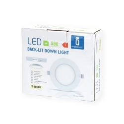 Downlight podtynkowy okrągły LED E6 4W Światło naturalne