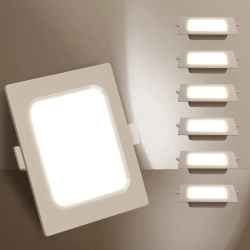 Downlight kwadratowy podtynkowy LED E6 6W Światło naturalne