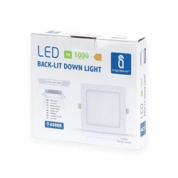 Panel Podtynkowy kwadratowy downlight LED E6 9W Światło białe