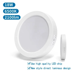 Panel Downlight natynkowy okrągły LED E6 18W Światło białe