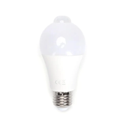Żarówka LED A60 E27 12W 1240lm z czujnikiem ruchu zimna do biura energiooszczędna