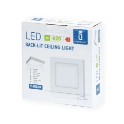 Downlight kwadratowy natynkowy LED E6 6W Światło białe