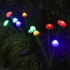 2x grzybki meduzy solarne 6 małych kołyszących się na wietrze RGB