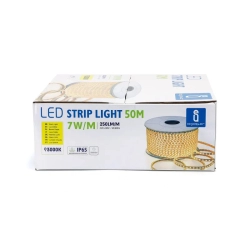 Taśma LED z układem scalonym Ciepła 50m 8mm 230V