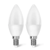 2 x Żarówka LED C37 E14 3W zimna 255LM