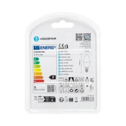 2 x Żarówka LED C37 E14 3W zimna 255LM