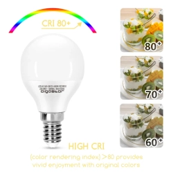 Żarówka LED G45 E14 4.9W neutralna 420LM mała kulka — zdjęcie 3