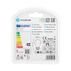 2 x Żarówka LED G45 E27 4.9W zimna 420lm