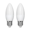 2 x Żarówka diodowa świeczka LED C37 E27 4.9W=37W 420lm ciepła