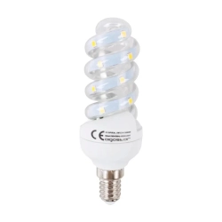 Żarówka spiralna LED E14 4,9W biała ciepła 420lm