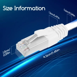 Kabel sieciowy CAT7 1,5 m biały