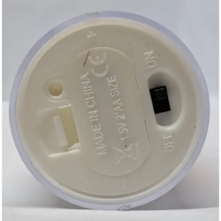 Świeca LED z św. obrazkiem LED 5.5x15cm z efektem płomienia 2xAA na groby