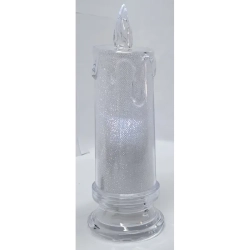 Świeca LED diamentowa 6.5x18cm ciepła lub zimna na baterie AA