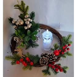 Świeca LED diamentowa 6.5x15cm ciepła lub zimna na baterie AA